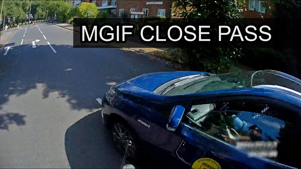 Close Pass as part of a Must Get In Front, on Queens Rd, Leicester, UK. July 2024.