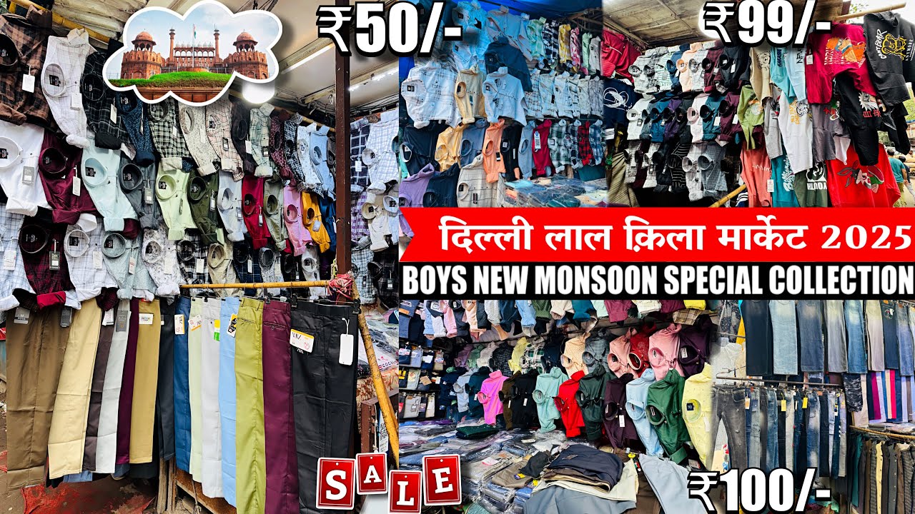 Cheapest Shopping Market In Delhi🔥| Boys Latest Collection 2025 | Lal Kila Market | Delhi Markets