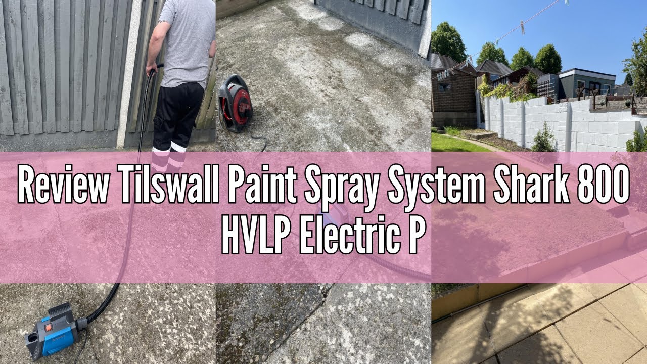 Review Tilswall Paint Spray System Shark 800 HVLP Electric Paint Sprayer with 1300ml Container, 120