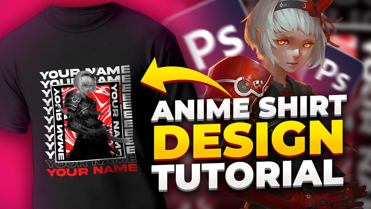 Anime Shirt Design Tutorial | How to design Anime shirt on photoshop | Free Tutorial | Flash GFX