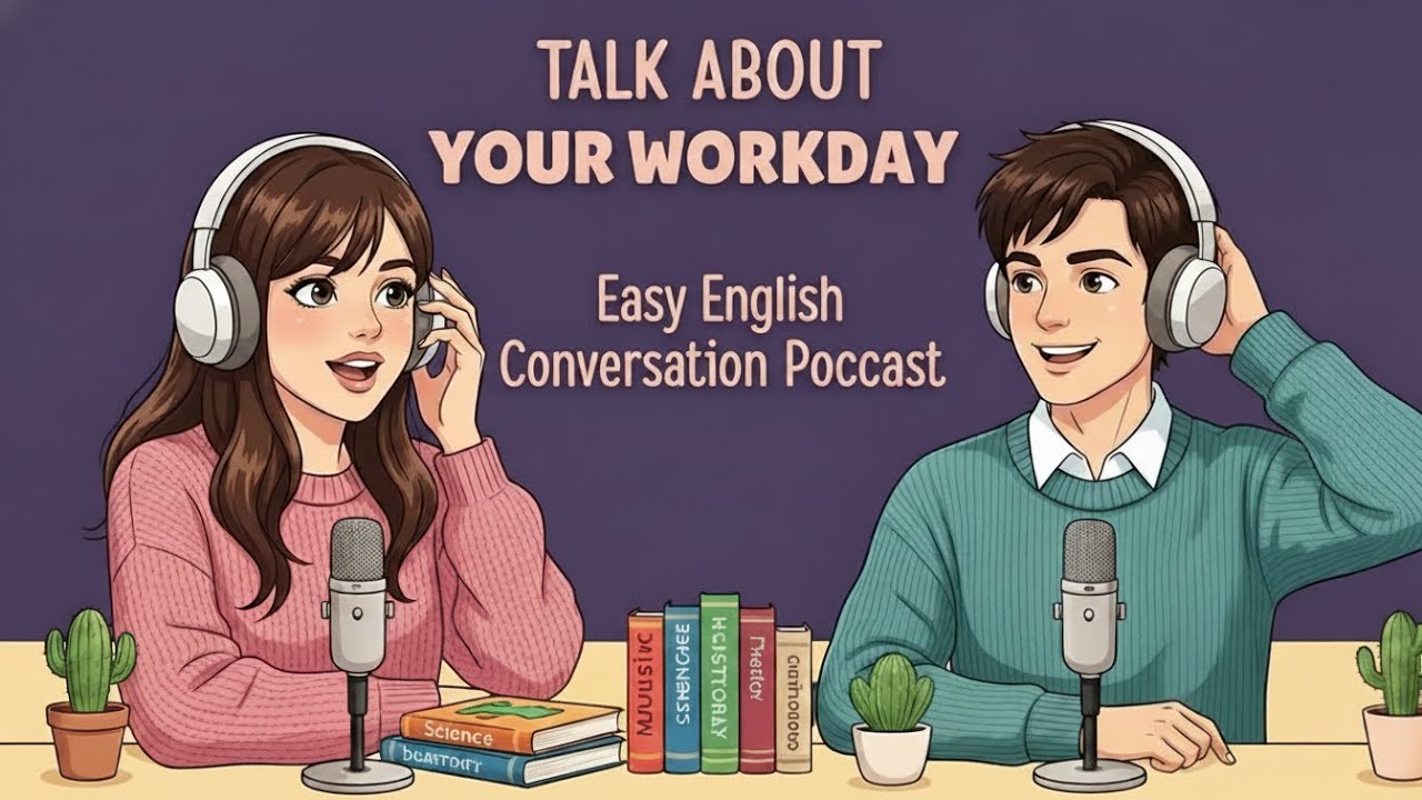 Daily Work English Conversation Podcast For Easy Speaking Confidence A2 B1 Practice