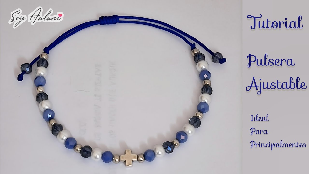 Haz esta Pulsera de Cruz Ajustable súper FÁCIL y Rápida|Tutorial 