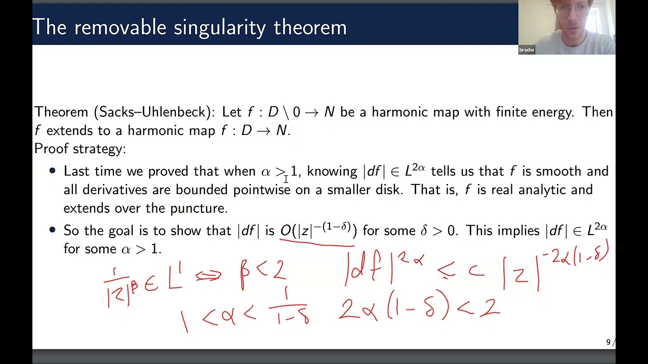 Brad Wilson: The removable singularity theorem for harmonic maps