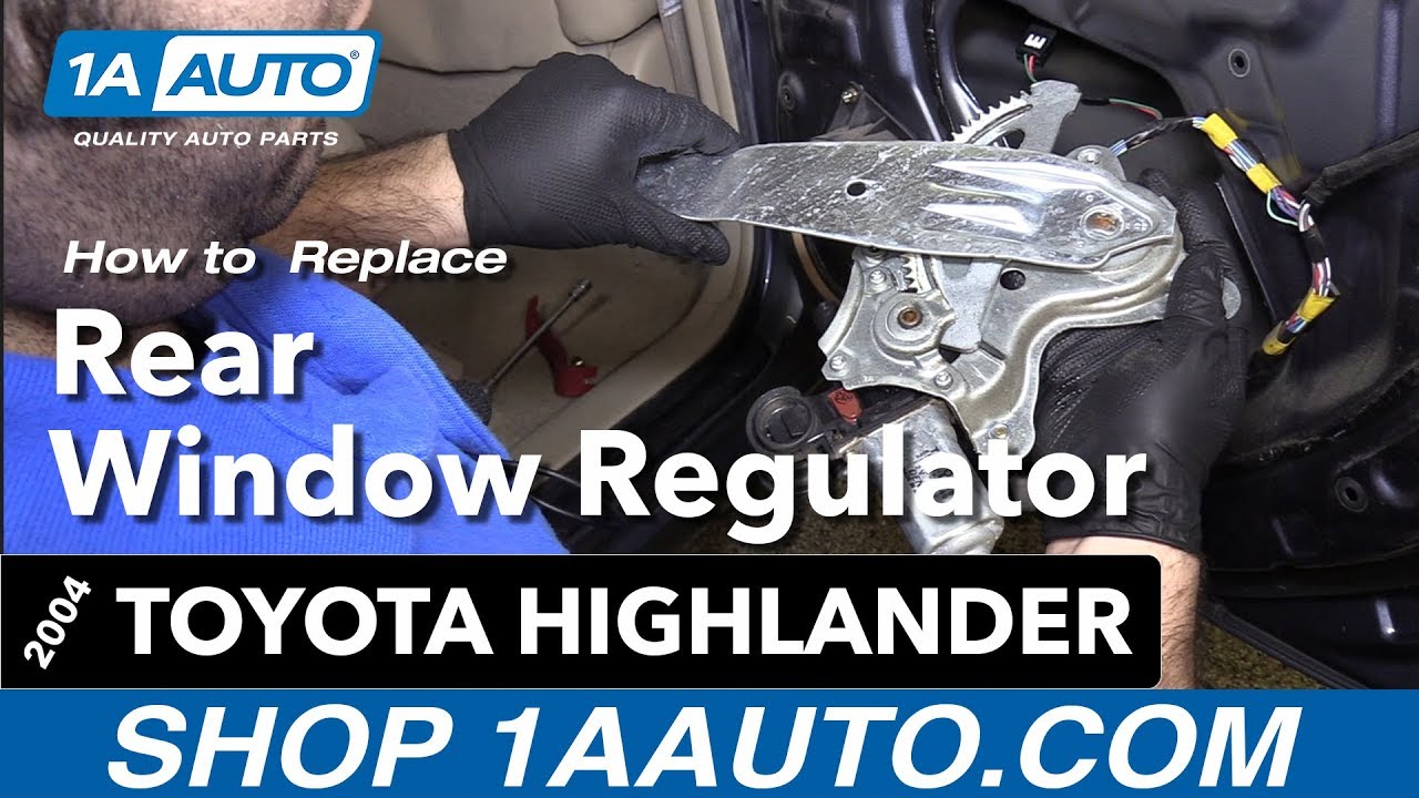How to Replace Rear Window Regulator 00-07 Toyota Highlander