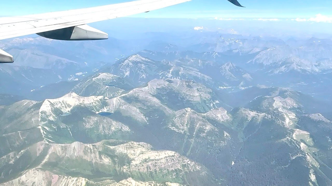 Flying Over Glacier National Park Enroute to Glacier Park International Airport, Kalispell, Montana
