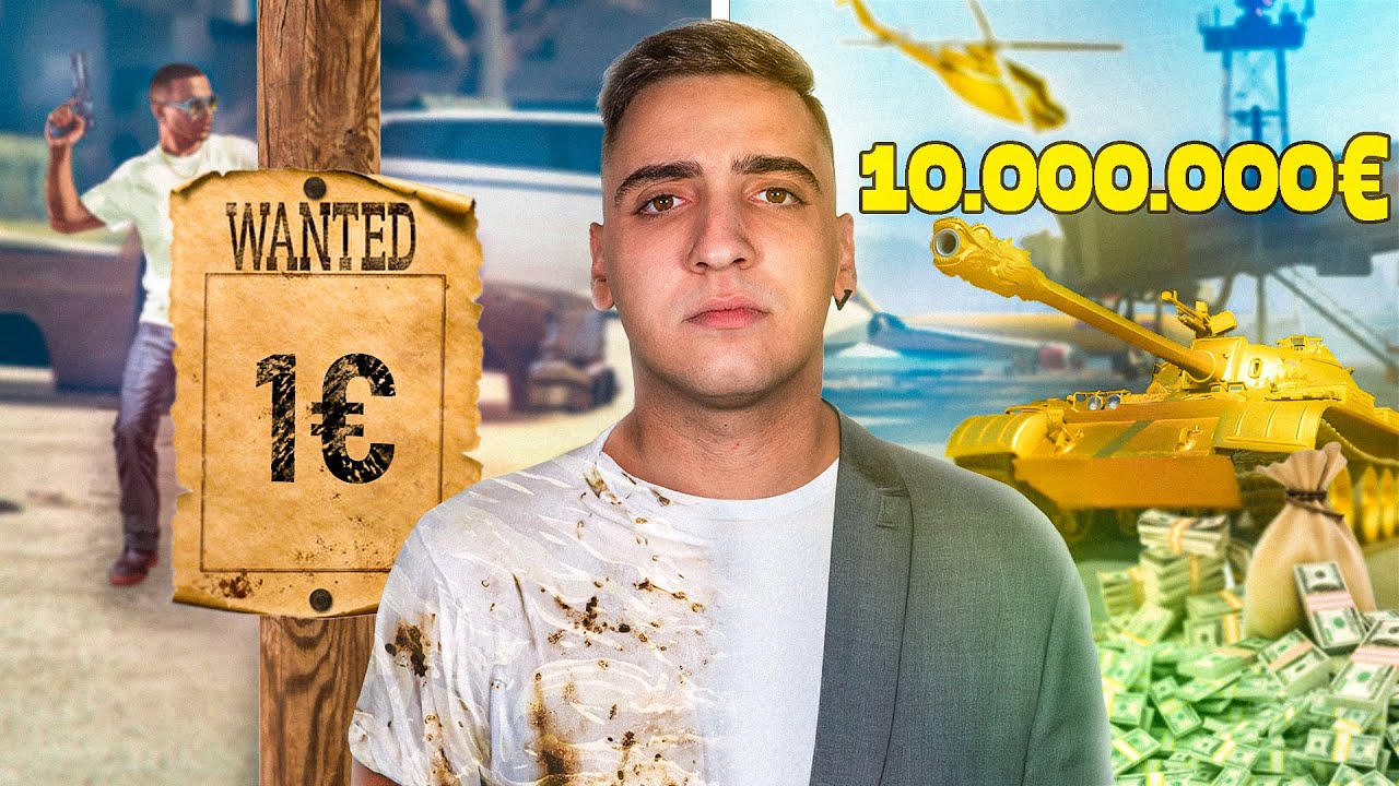 1€ VS 10.000.000€ Κυνηγός Στο GTA RP !