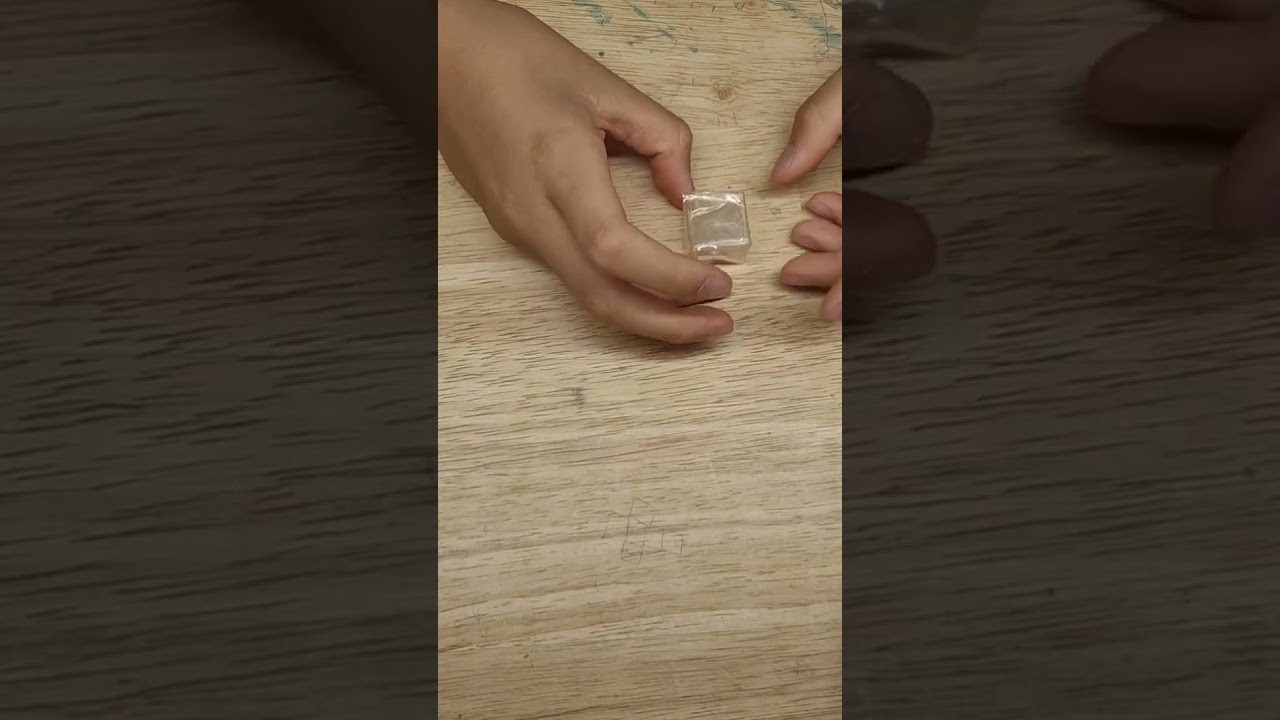 테이프로 만든 투명한 큐브 | a transparent cube made of tape