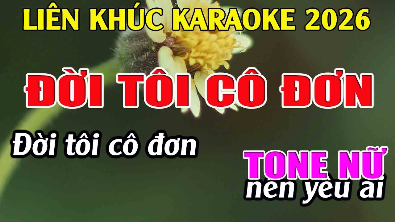 Liên Khúc Karaoke Tone Nữ Dễ Hát Karaoke Đời Tôi Cô Đơn Karaoke Tuyệt Phẩm - Beat Mới