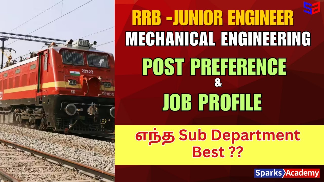 RRB JE 2025- MECHANICAL - POST PREFERENCE - Sparks Academy
