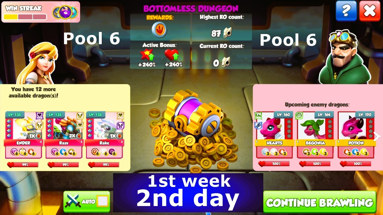 Night Fairy dungeon in Nostrano event | Curantis Dragon board event | DML