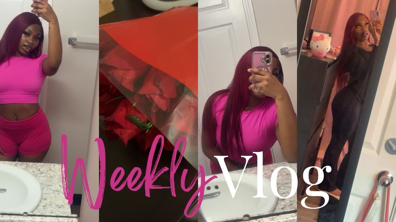 WEEKLY VLOG | Valentine's Day hair wig install tutorial