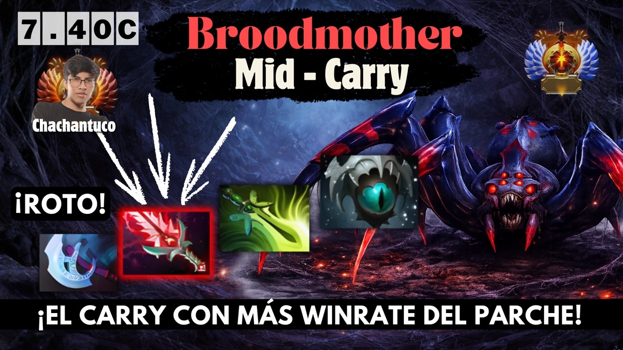 EL CARRY MÁS FUERTE DEL PARCHE: ¡NO ES TAN DIFÍCIL! (Guía Broodmother Mid - HC 7.40c) #dota2