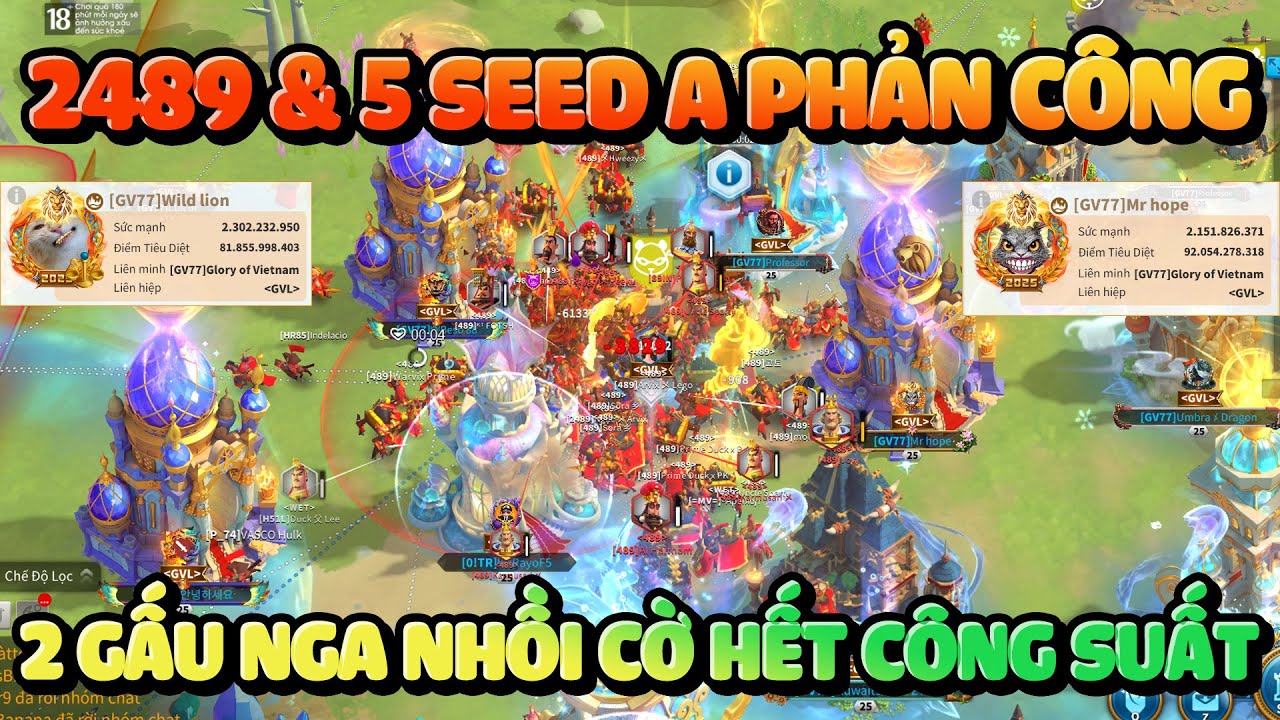 Căng Rồi 2377 & 1093 Đang Có Dấu Hiệu Downtime! Anh Hốp & Anh Lân Nhồi Lính Đều Tay Rise of Kingdoms