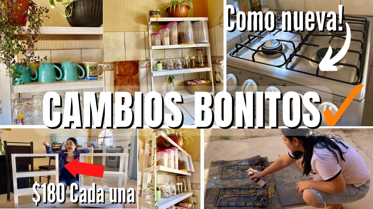 CAMBIO TOTAL EN MI COCINA CON POCO DINERO😱💲✅ PINTE LAS PARRILLAS DE MI ESTUFA🤩 QUEDE ASI 😍feliz