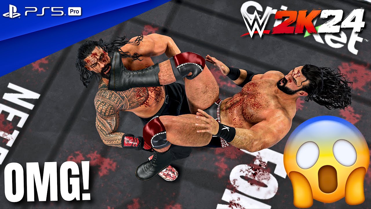 WWE 2K24 — Дрю Макинтайр против Романа Рейнса — матч без правил на Raw на Netflix | PS5 Pro [4K60]