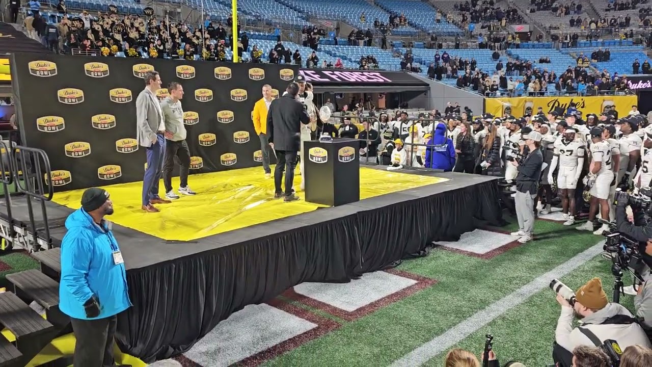 Wake Forest Football Duke Mayo Bowl winners ceremony! 