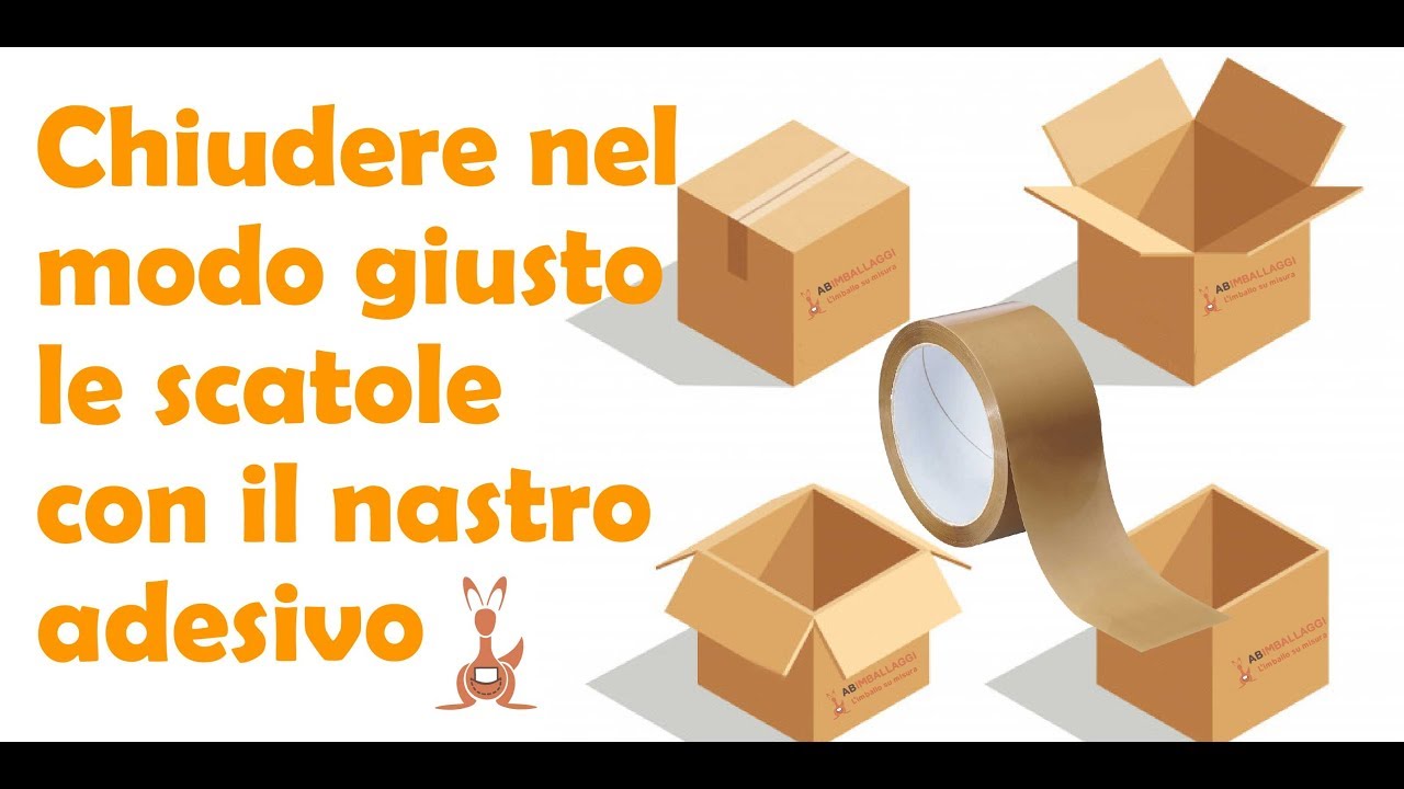 Come chiudere correttamente  una scatola con il nastro adesivo
