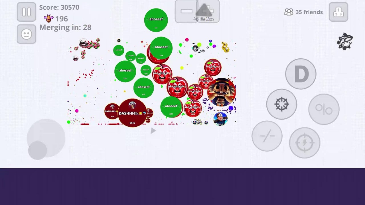 ⛔Agar.io Server⛔ Agario on Mobile with #bots  #AppleAgarLive #Live #Agario #giveaway #100