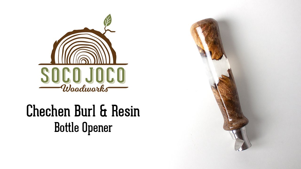 Woodturning: Burl and Resin Bottle Opener