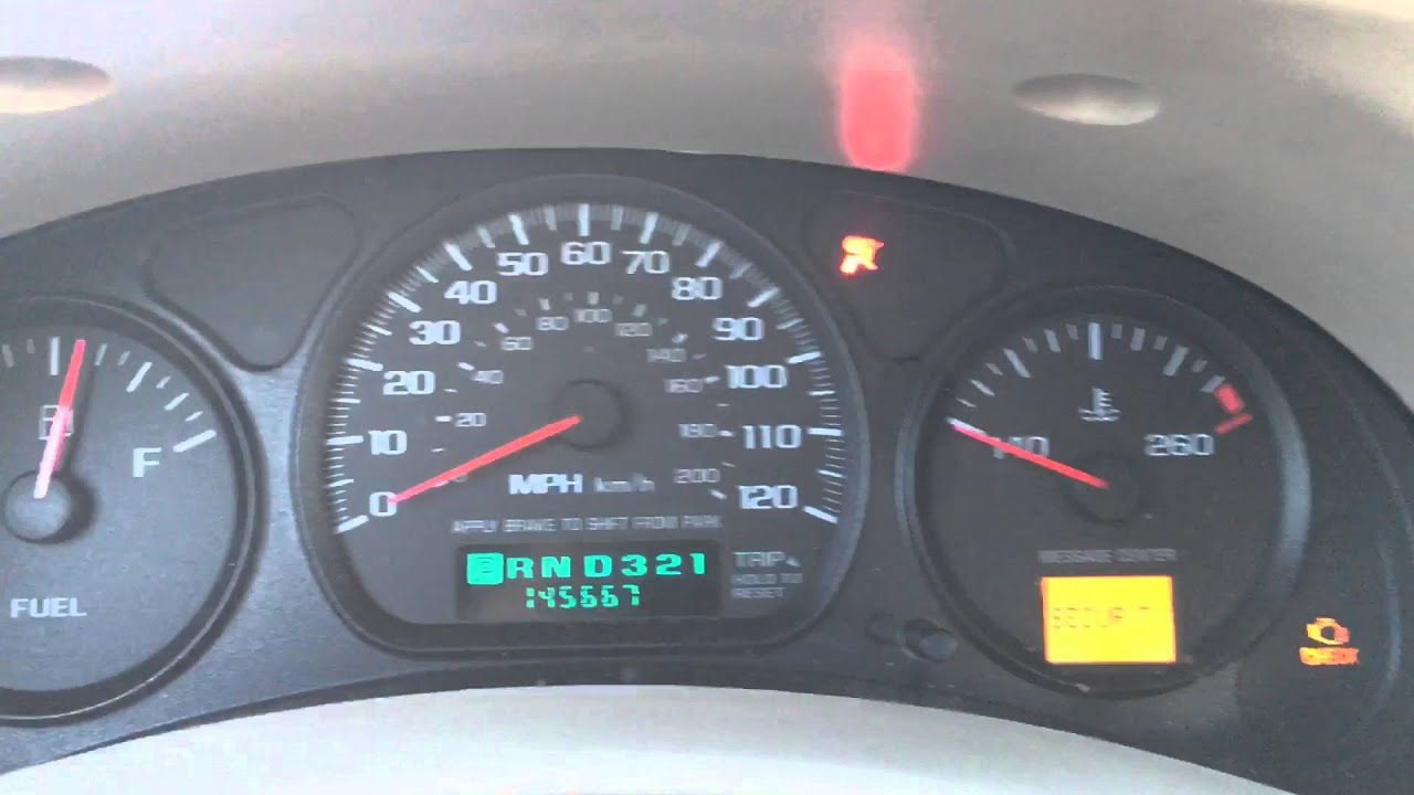 Chevy Impala Oil Reset