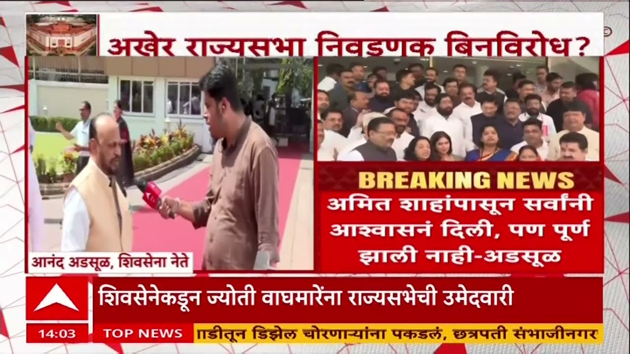 Anand Adsul On Amit Shah : अमित शाहांपासून सर्वांनी आश्वासनं दिली, पण पूर्व झाली नाही-अडसूळ
