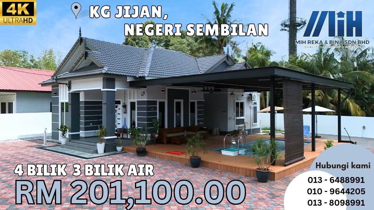 RUMAH 4 BILIK 3 BILIK AIR -  KG JIJAN