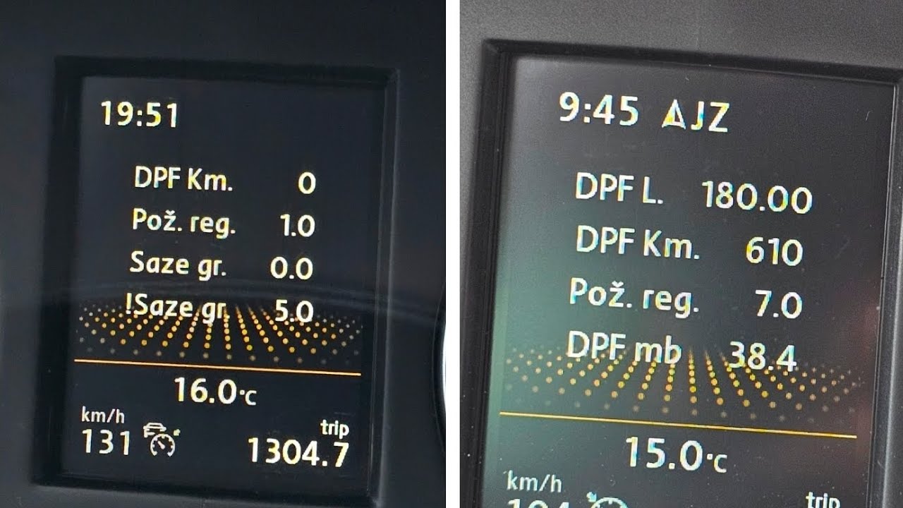 DPF kontrolka, PQ35, zelena