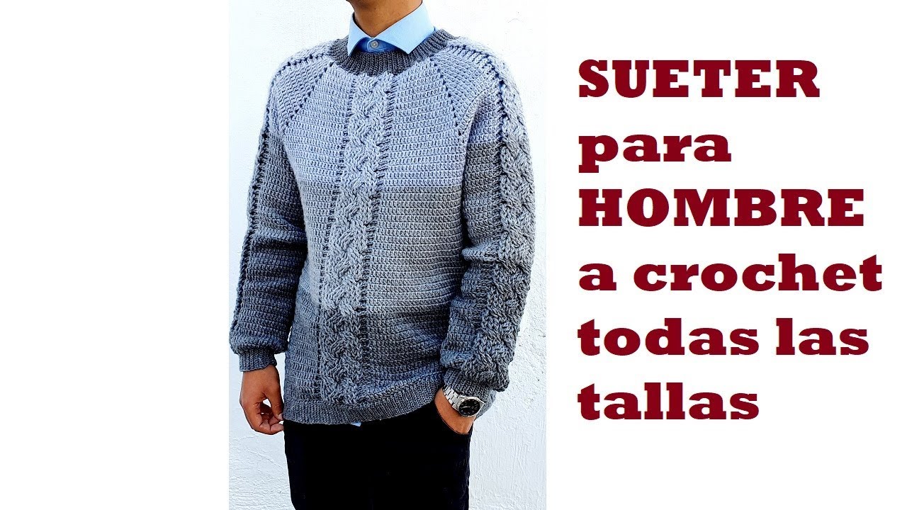 sueter de hombre a crochet parte #2