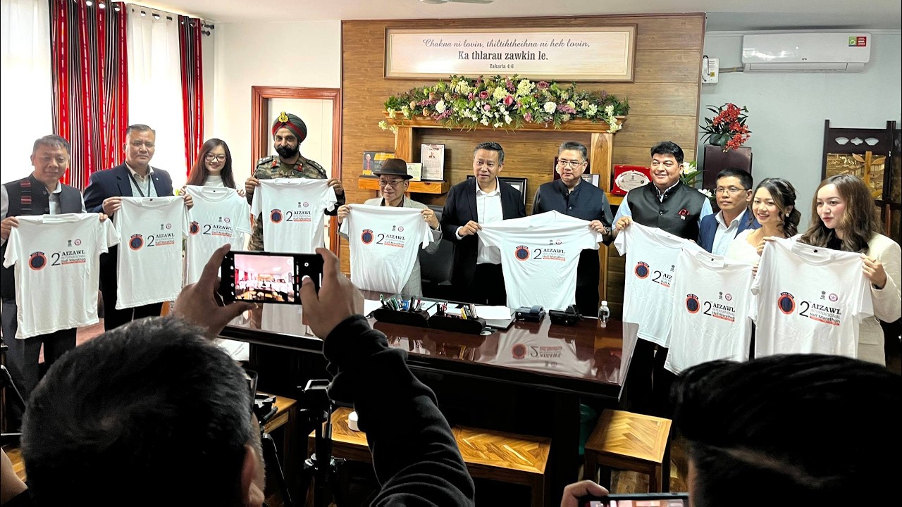 Home Minister-in Aizawl International Half Marathon (AIHM) 2026 T Shirt tlangzarh