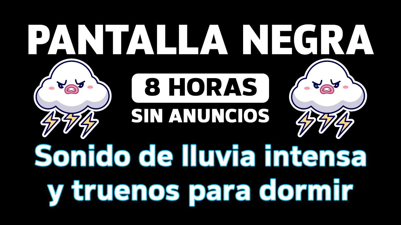 Calma tus Sentidos con Lluvia y Truenos Suaves de Noche | Pantalla Negra