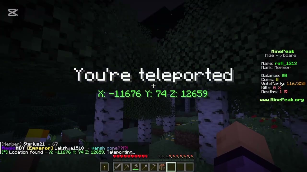 My first Minecraft video (playing on minepeek SMP) sorry if it's bad 