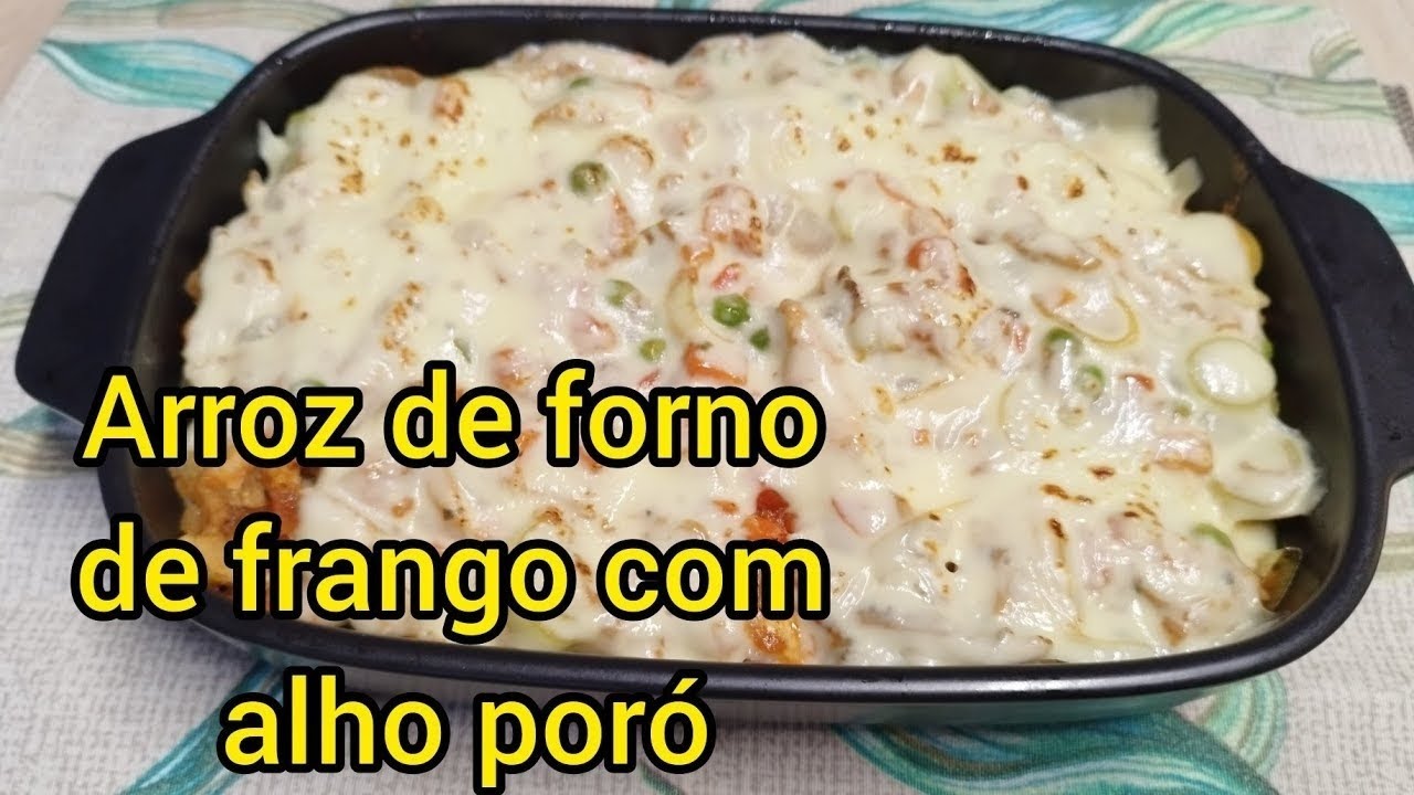 Arroz de Forno de Frango com Alho Poró 