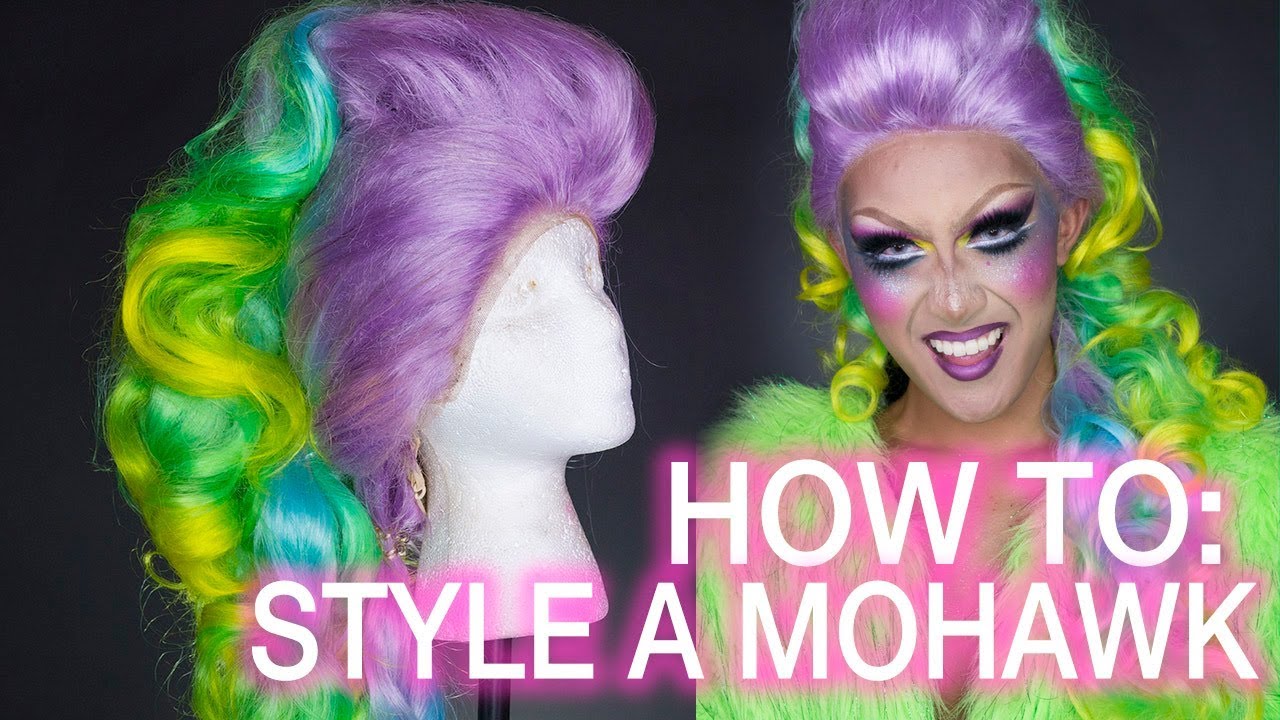 How To Style a Mohawk Wig! (Rainbow Unicorn Mohawk Tutorial)