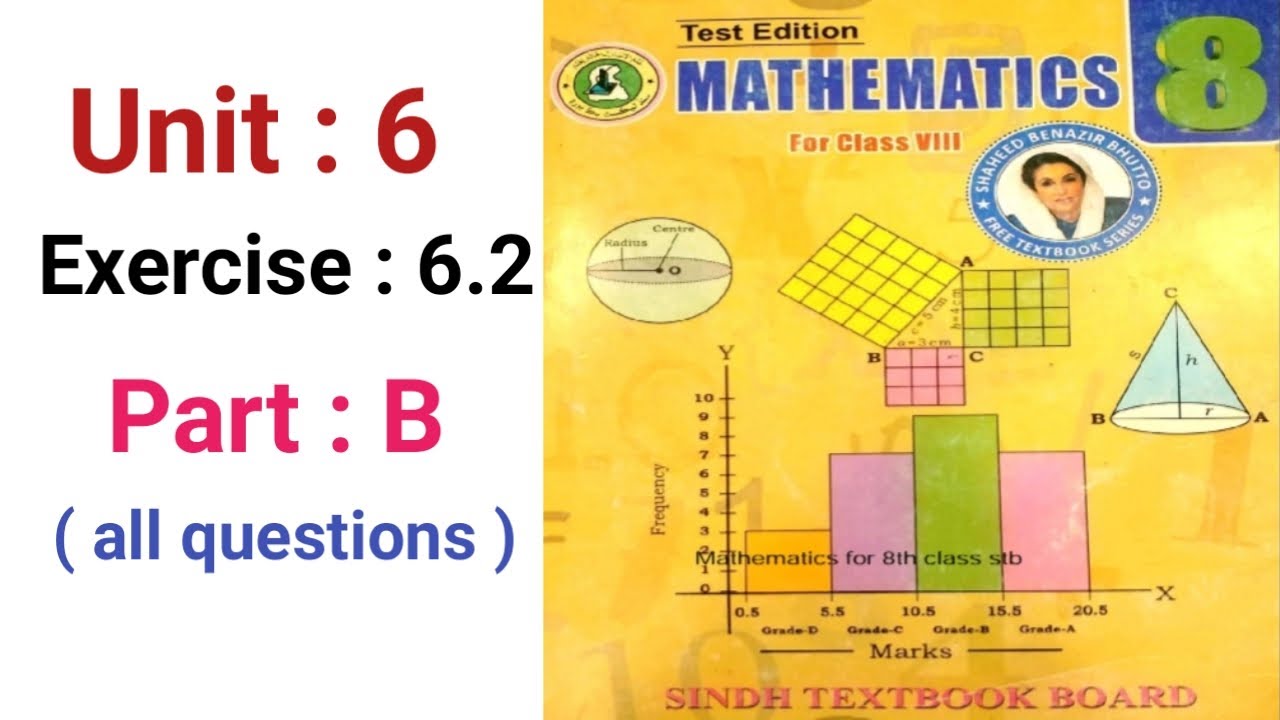 Maths Class 8 | Unit 6 | Exercise 6.2 part B Sindh Textbook board