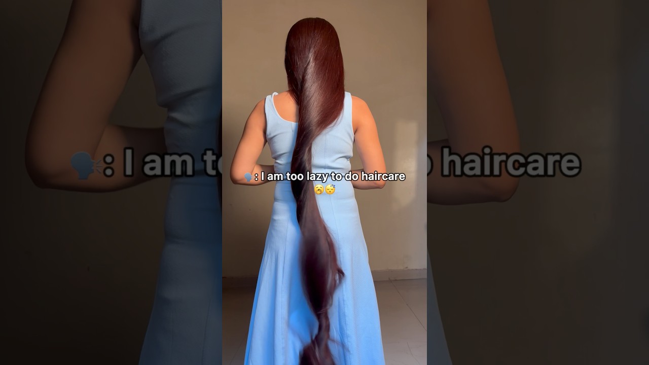 Lazy Girl Haircare Hack 💤 | Inversion Method for Hair Growth (5-8 mins) #hair #shorts #longhair