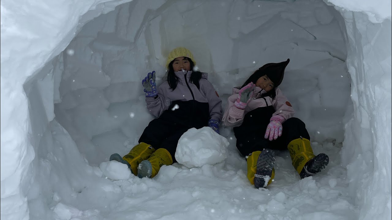 雪遊びからの雪合戦❄️