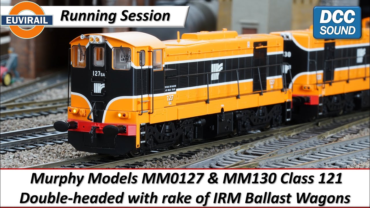 Murphy Models MM0127 & MM130 Class 121 Double-headed with rake of IRM Ballast Wagons DCC Sound