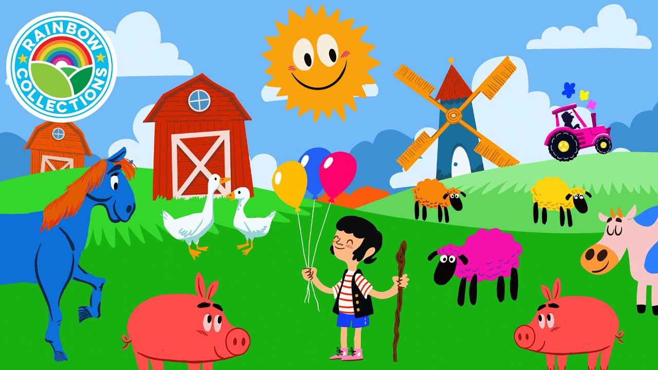 🐮Old MacDonald🐷 - The Rainbow Collections 🌈 | Happy | Party Songs for Kids & Toddlers