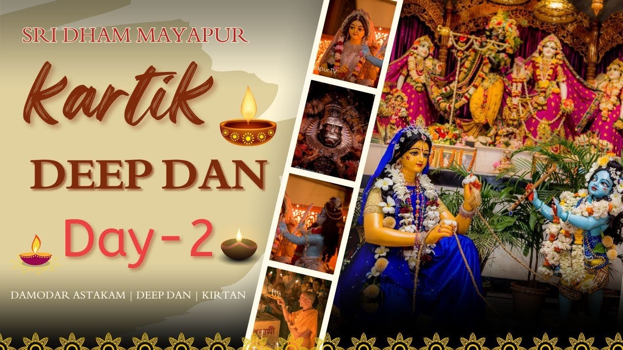 ISKCON Mayapur || Damodar Astakam & Deepdan || Oct 08,2025 || Day 2 ✨🪔 #KartikMonth