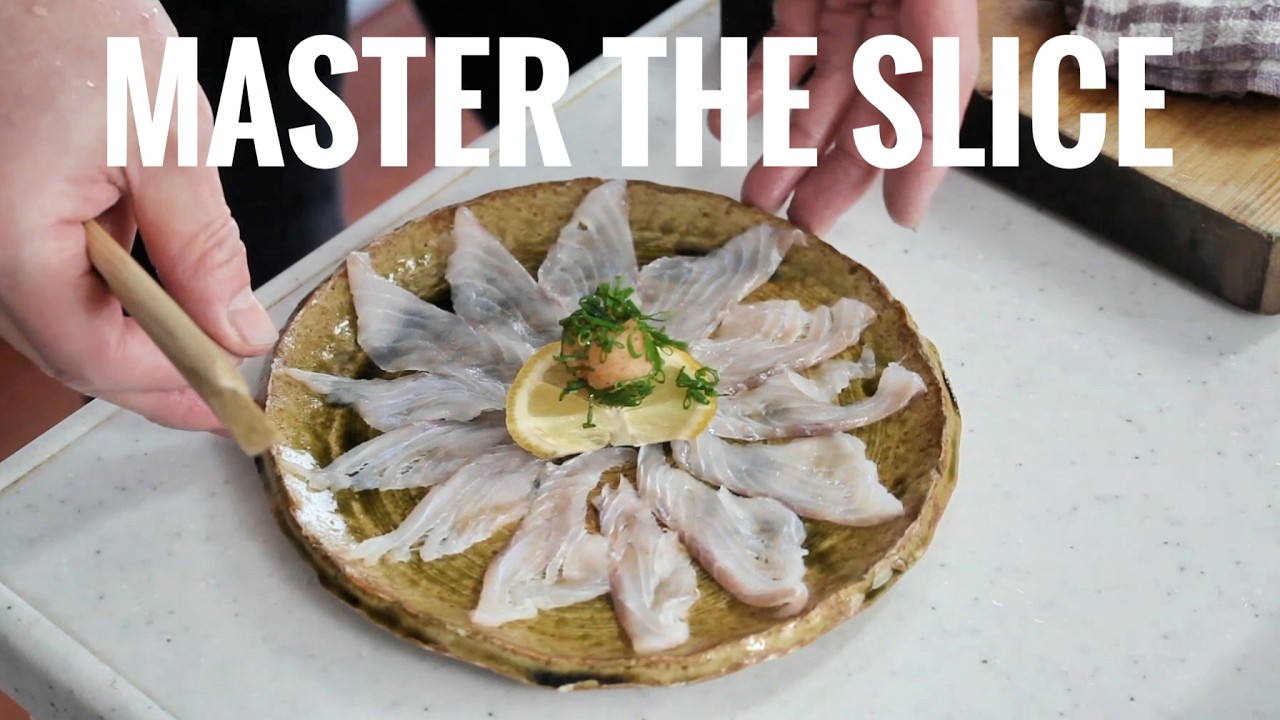How to Slice Sea Bass for Sashimi | Japanese Knife Technique