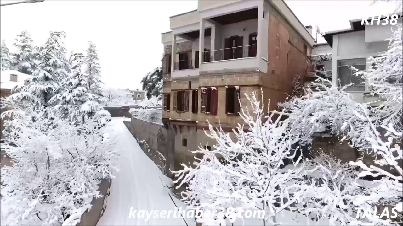 Talas Havadan Kar G&ouml;r&uuml;nt&uuml;leri