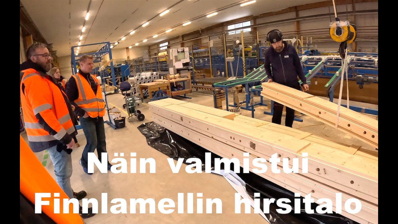 Uusi talo osa 9. Näin valmistettiin meidän Finnlamelli hirsitalo Alajärven tehtaalla.