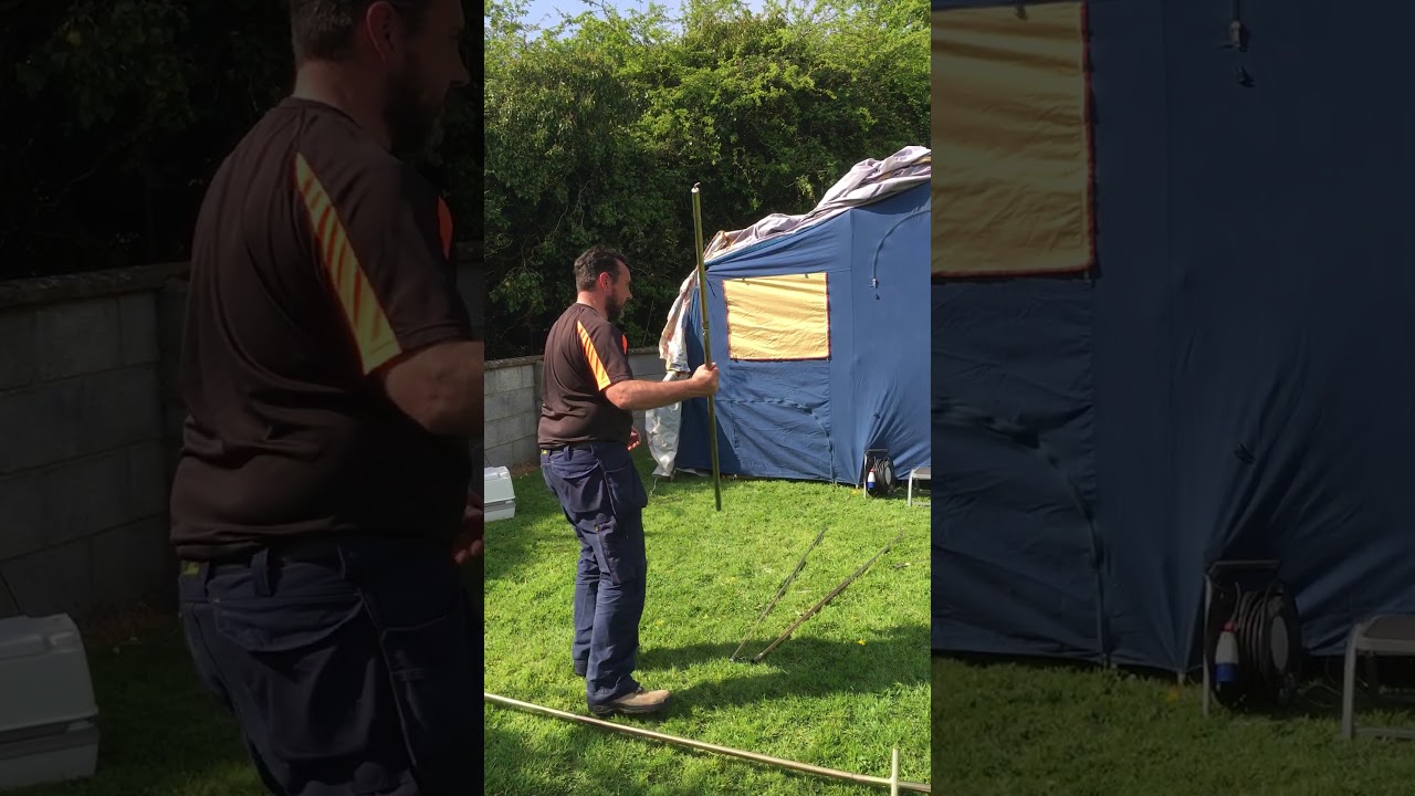 Setting up a trailer tent (Conway classic) 2000 pt 9