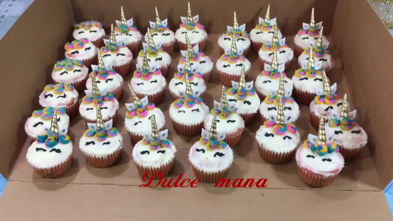 Cup cakes de unicornios