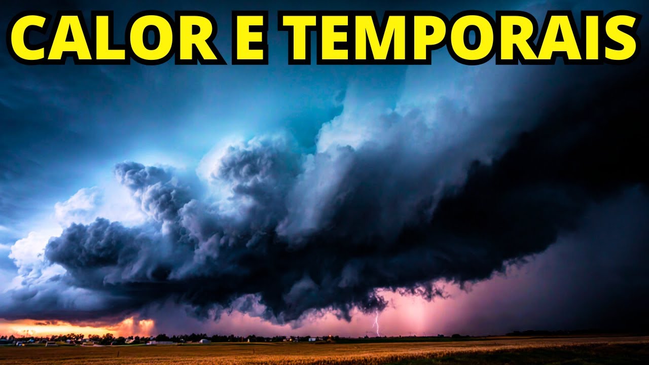ATENÇÃO: RISCO DE CHUVA FORTE E TEMPORAIS E ONDA DE CALOR INICIA NESTA SEGUNDA FEIRA