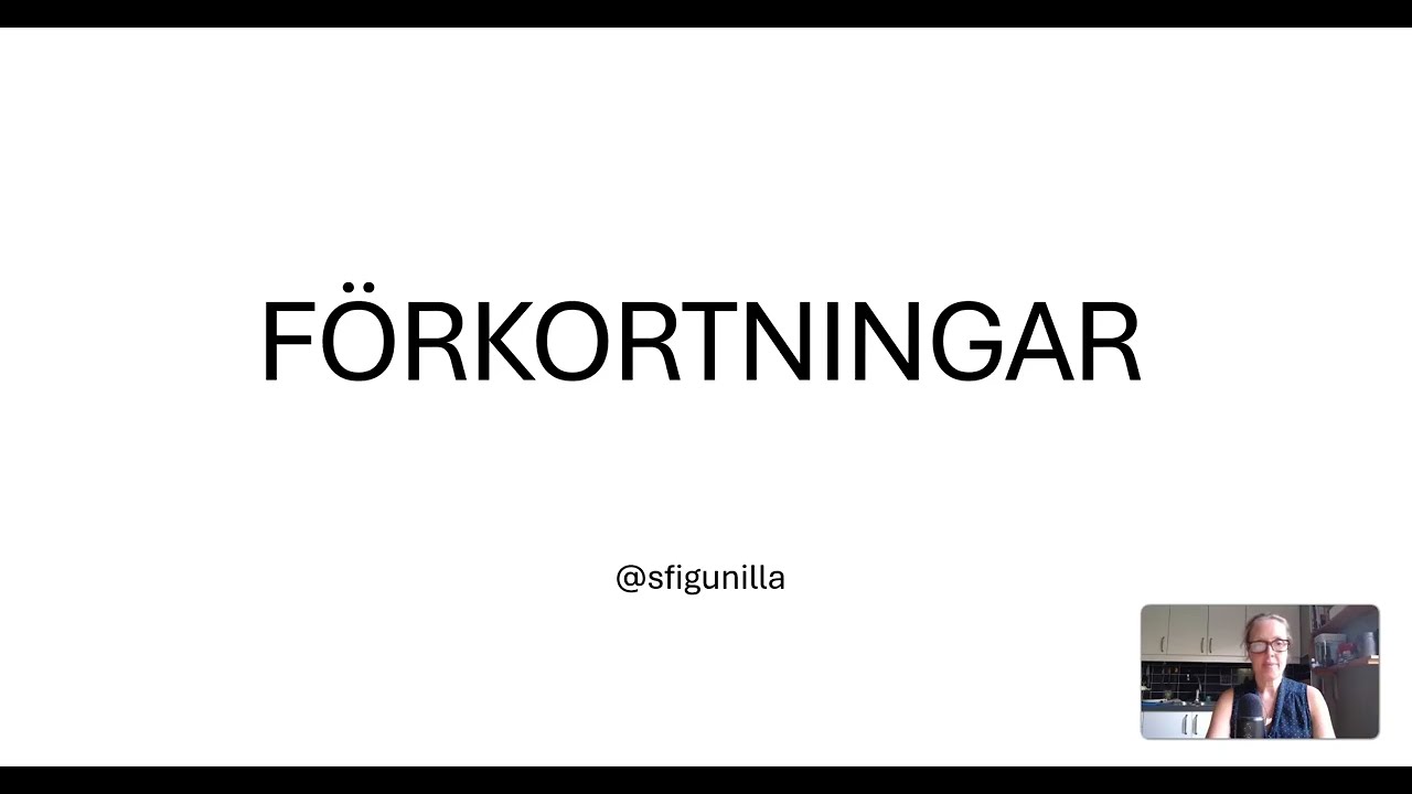 sfigunilla SVA Förkortningar