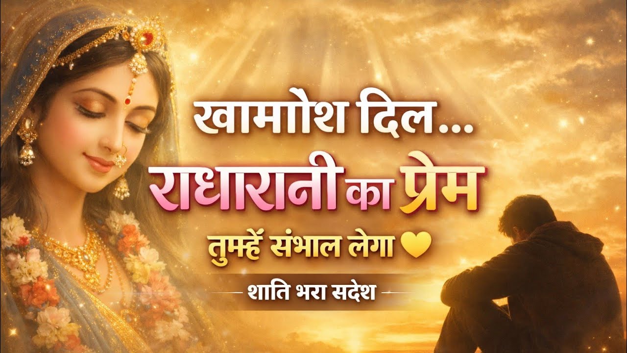 खामोश दिल के लिए शांति भरा संदेश | राधारानी का प्रेम🌺 radharani ka sandesh 🌺