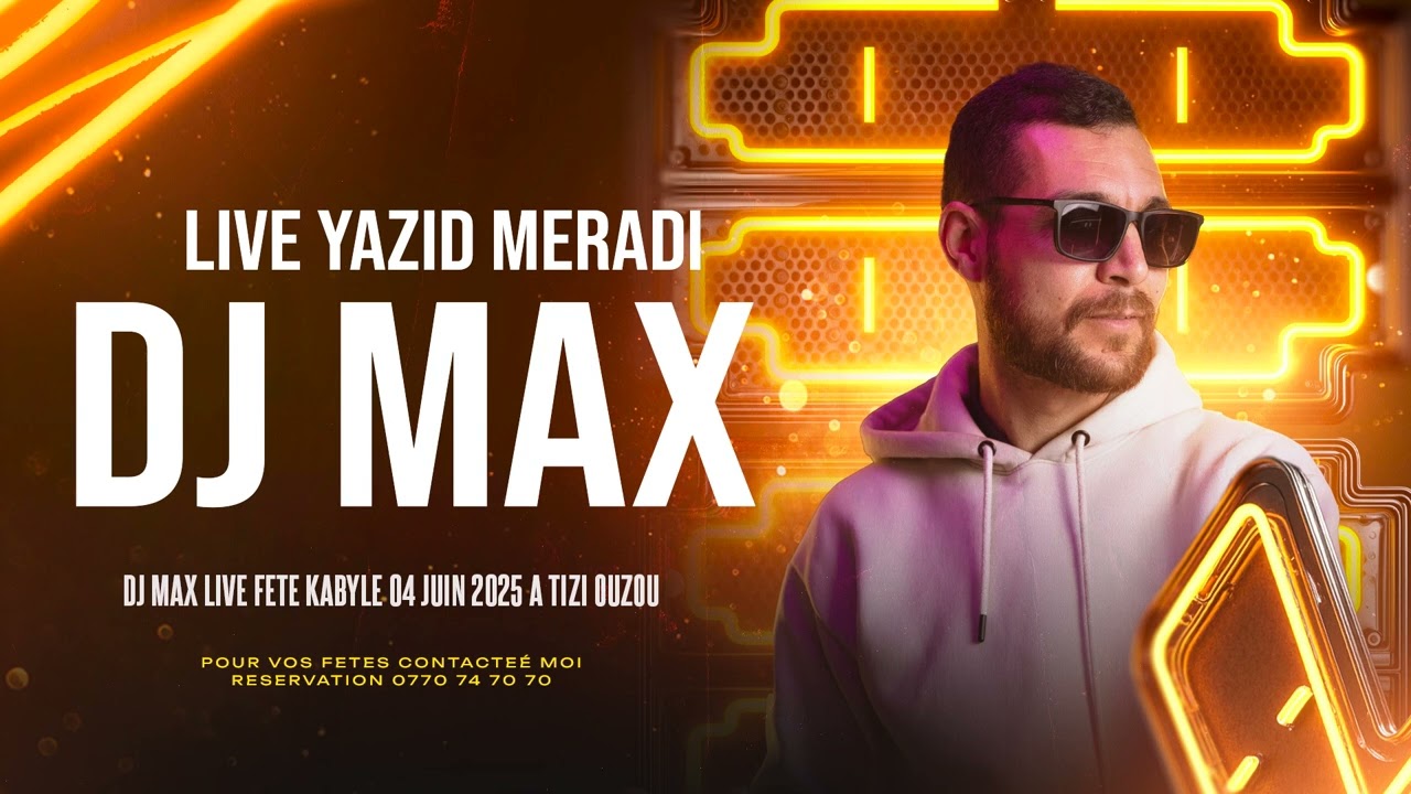 Yazid Meradi Live spécial Fête Kabyle 2025 [ DJ Max Live Fête]