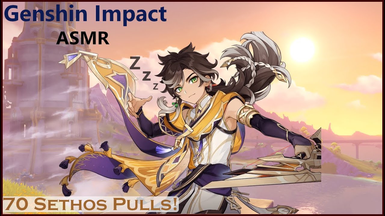 [ASMR] Genshin Impact - Sethos Pulls! - (close up ear-to-ear whispers)