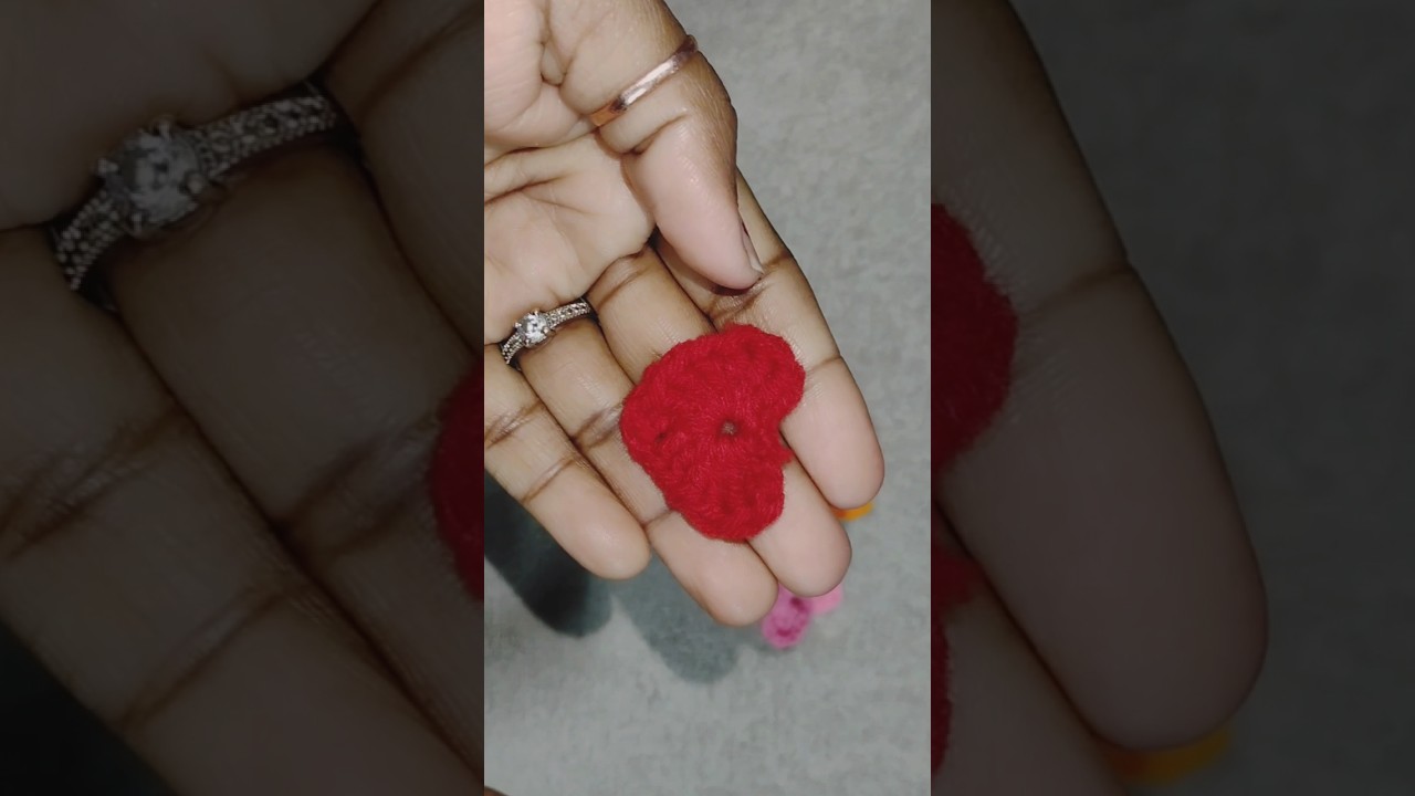 Crochet Heart ❤️ | Sirf 1 Minute Mein Pyara Heart | Handmade Love 